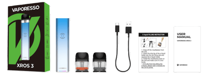Vaporesso Xros 3 Paket İçeriği, Vaporesso Xros3 Paket İçeriği, Vaporesso Xross 3 Paket İçeriği, Vaporesso Xroz 3 Paket İçeriği